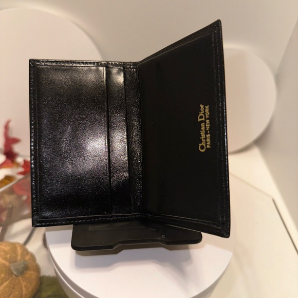 Christian Dior Black Leather Card Walllet - Picture 4 of 6